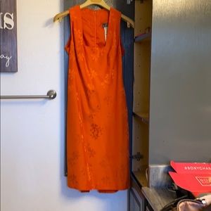 Versace bright orange dress